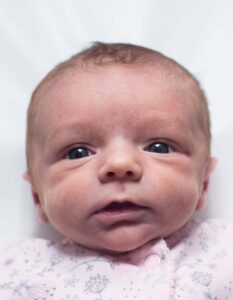 passport photo for a newborn baby