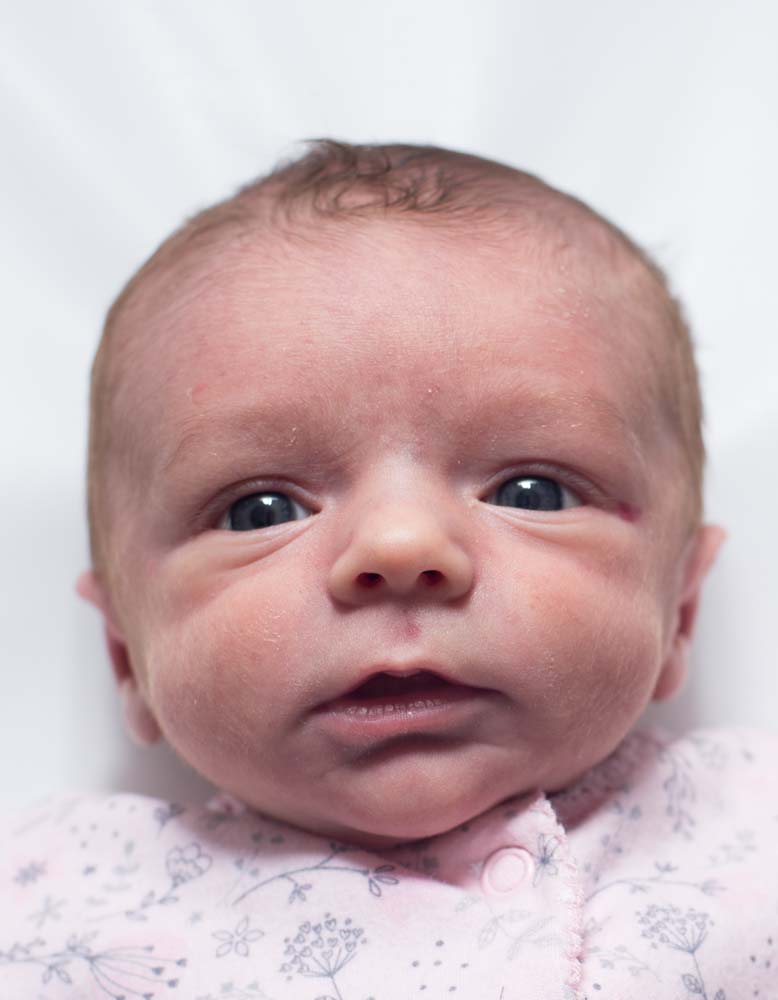 passport photo for a newborn baby