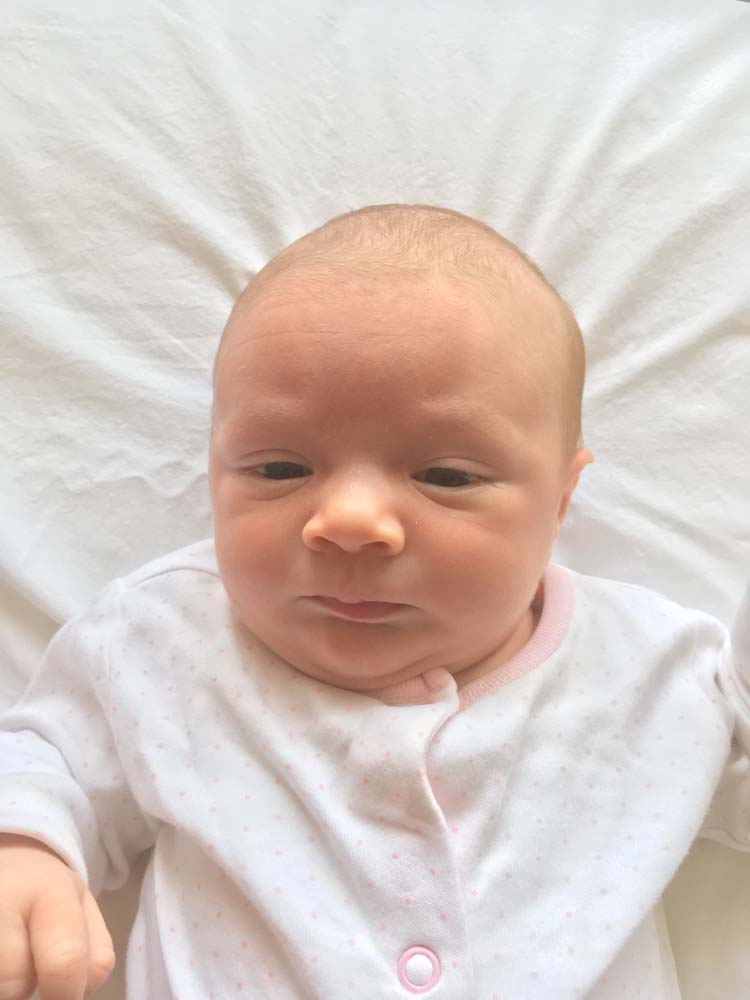 passport photo for a newborn baby